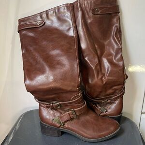 Tall brown boots
